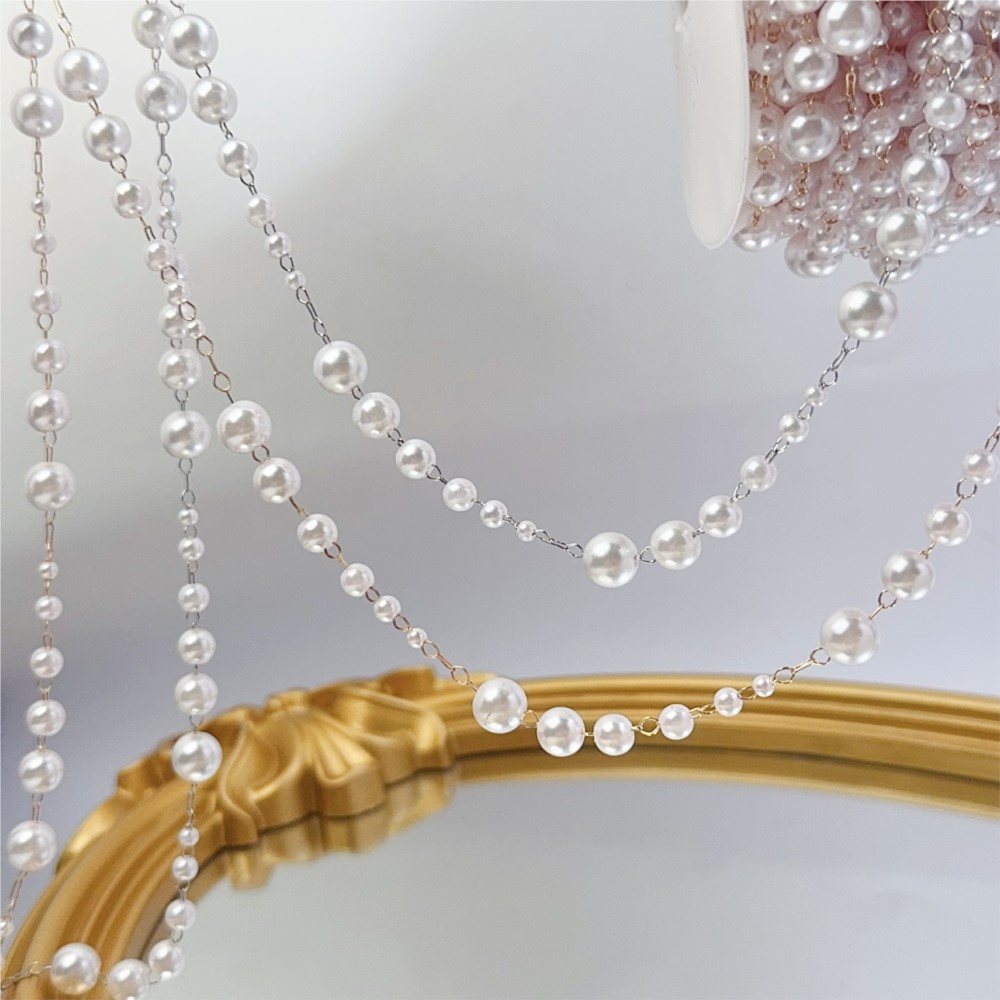 1meter 3-8mm Faux Pearl Beadin - đánh giá và giá Sewing Production