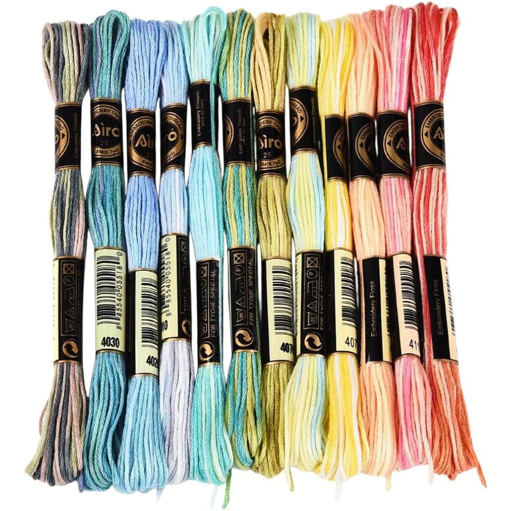 12 Skeins 105 Yards 6 Ply Vari - đánh giá và giá Embroidery Floss Thread