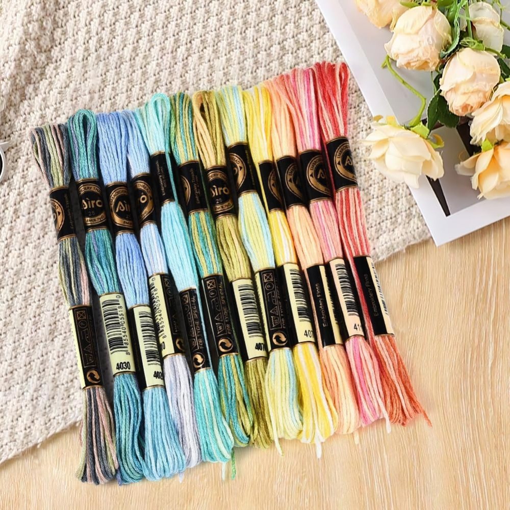 12 Skeins 105 Yards 6 Ply Vari - đánh giá và giá Embroidery Floss Thread