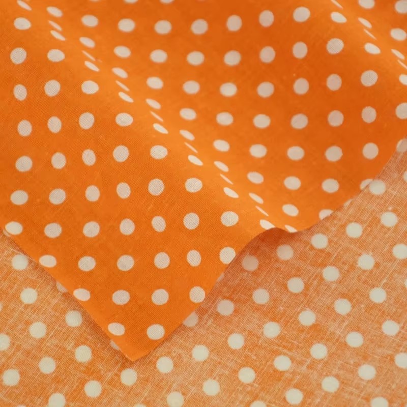 50X150CM White Orange Polka Do - đánh giá và giá Textile For Sewing