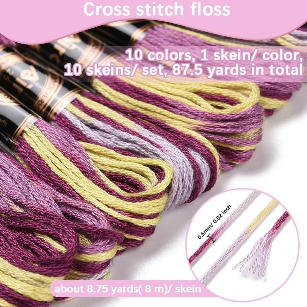 6 Strands Purple Variegated Em - đánh giá và giá Embroidery Floss Thread