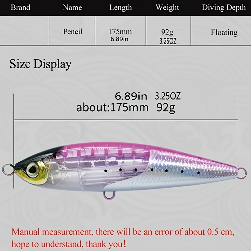 17.5CM 92G Floating Pencil Lur - đánh giá và giá Sewing Gt