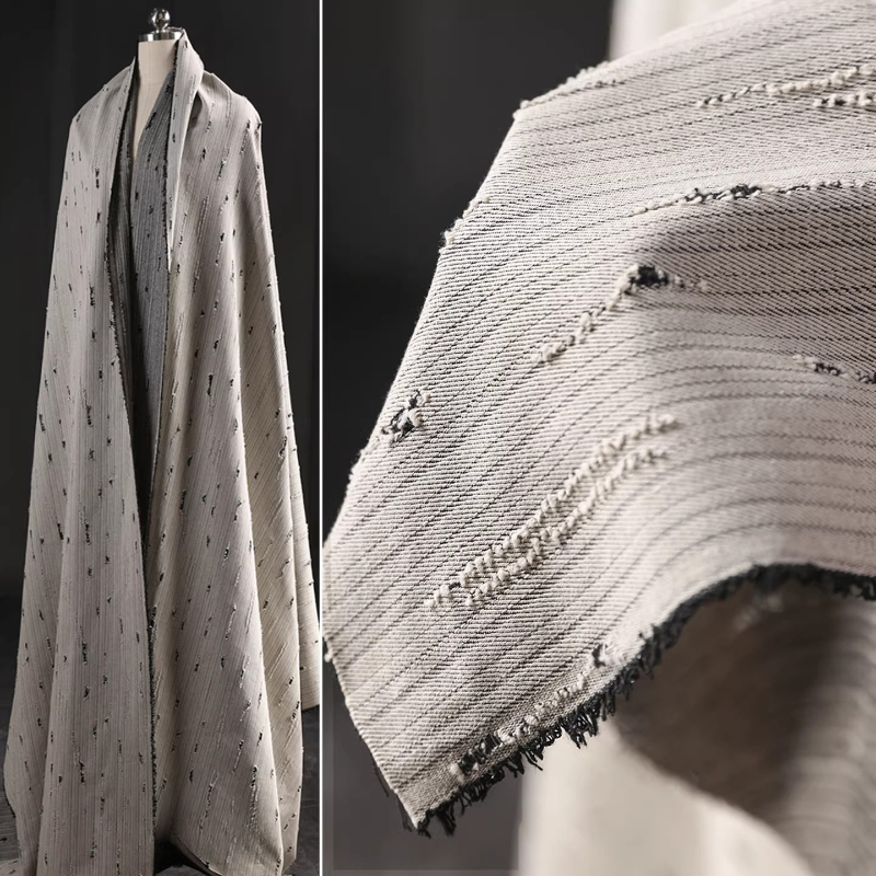 Striped Denim Cotton Jacquard  - đánh giá và giá Sewing Recycle
