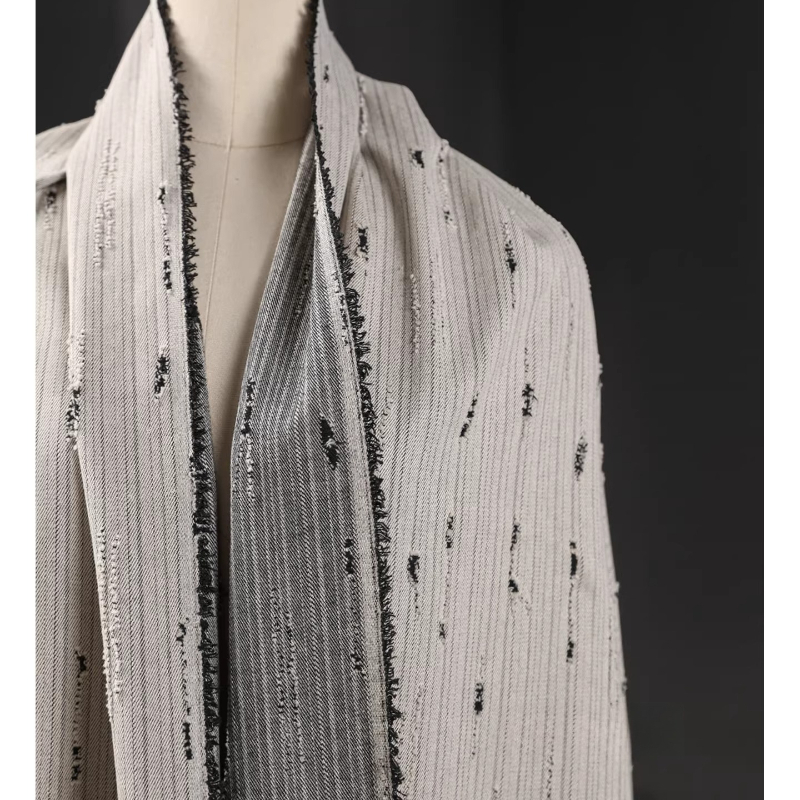 Striped Denim Cotton Jacquard  - đánh giá và giá Sewing Recycle