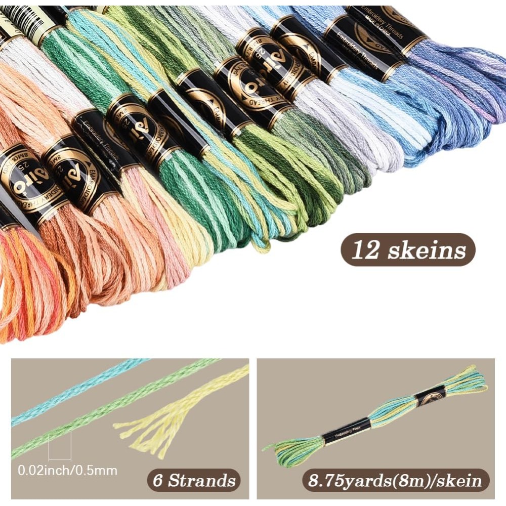 12 Skeins 105 Yards Cross Stit - đánh giá và giá Embroidery Floss Thread