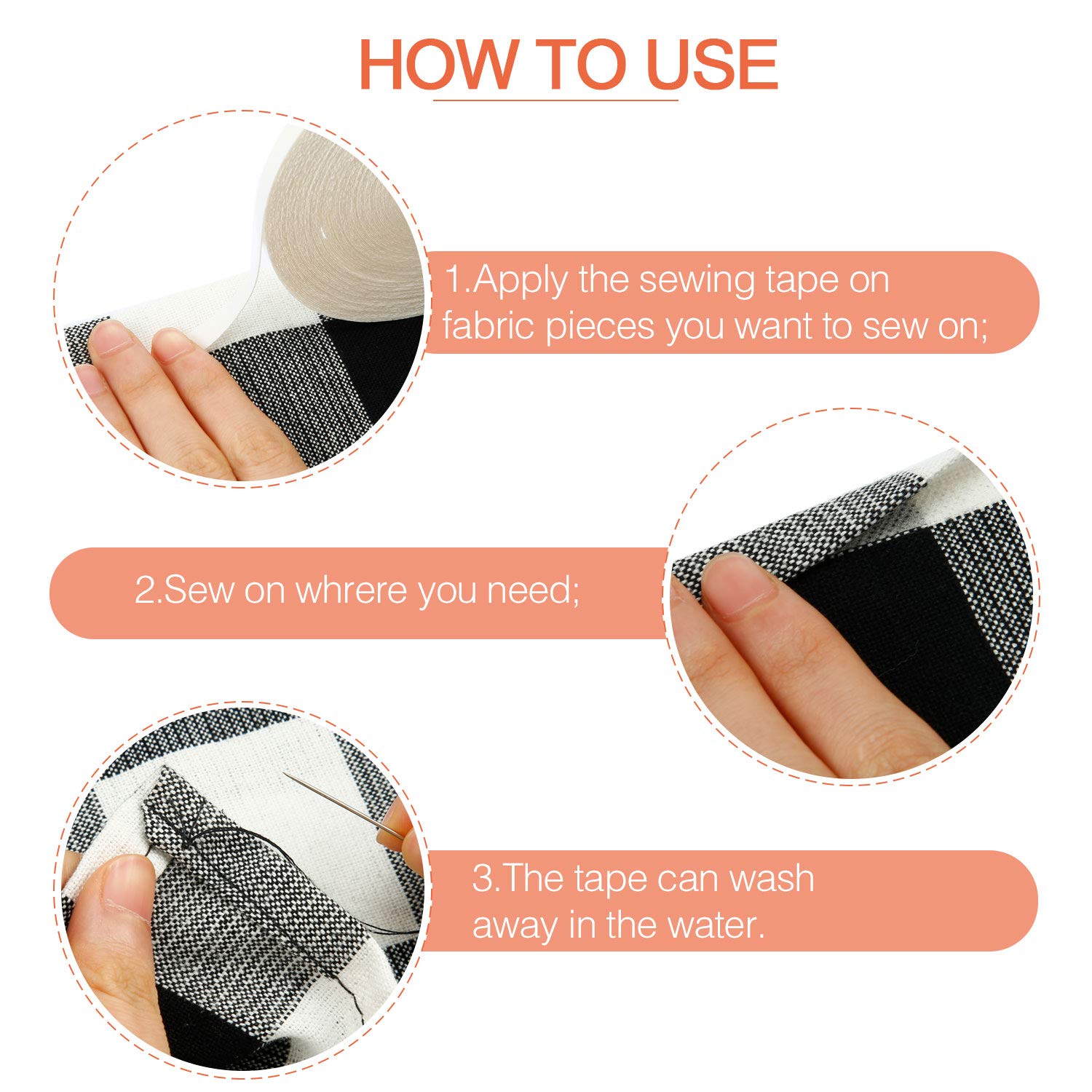 20m Water Soluble Adhesive Tap - đánh giá và giá Sewing Label