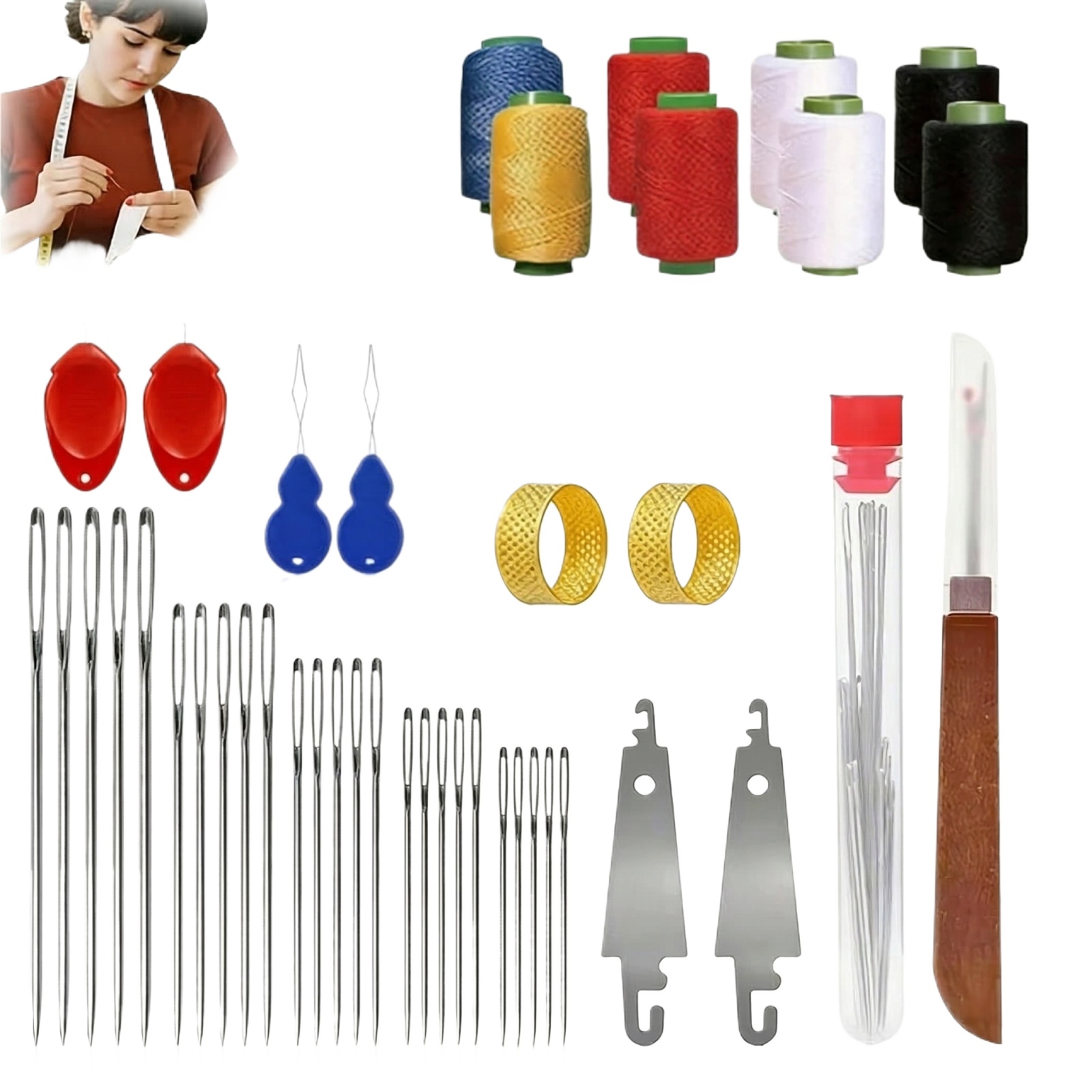 43pcs Big Eye Sewing Needle Ki - đánh giá và giá Sewing Garments
