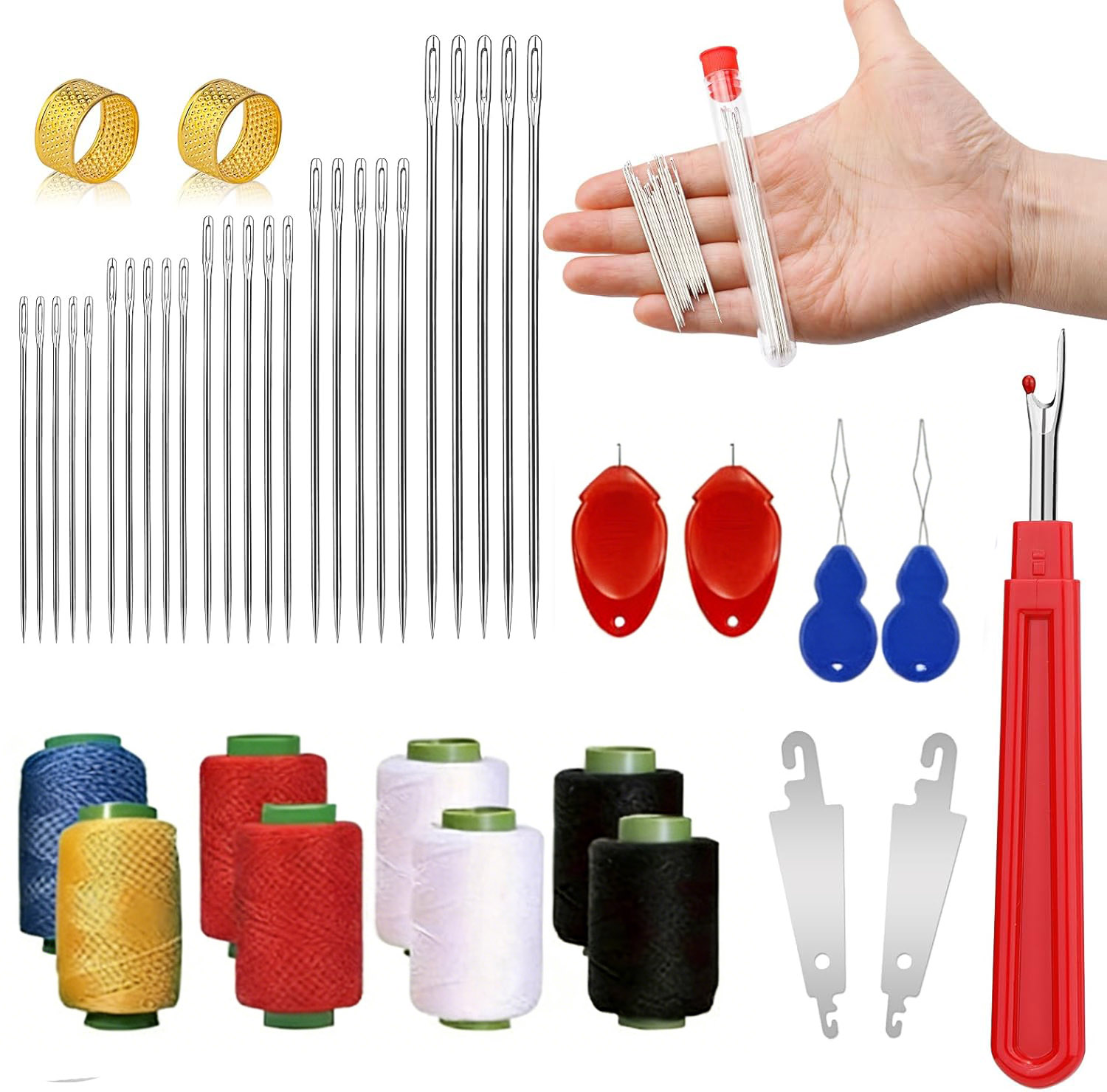 43pcs Big Eye Sewing Needle Ki - đánh giá và giá Sewing Garments