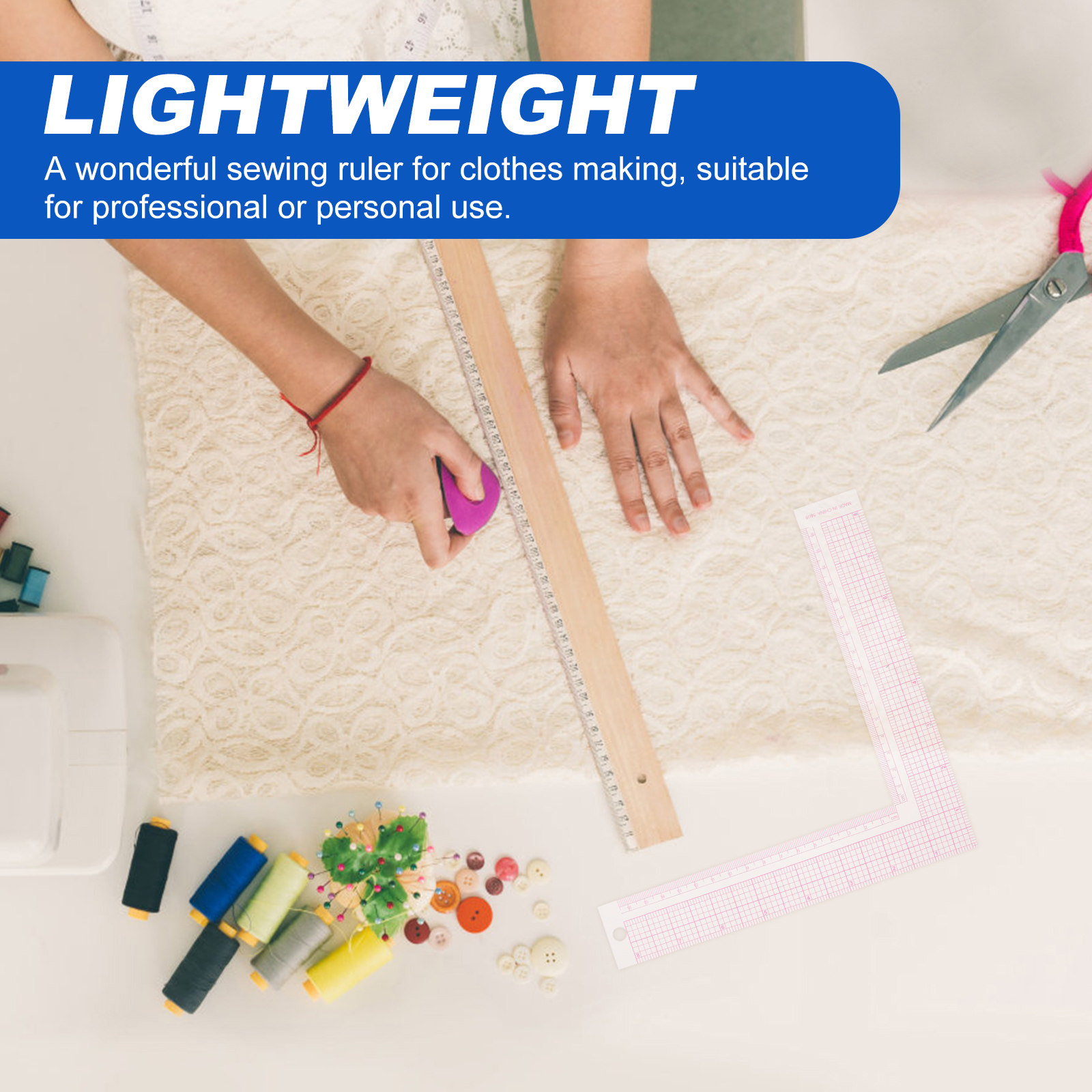 2Pcs Plastic Sewing Ruler Prof - đánh giá và giá Sewing Garments