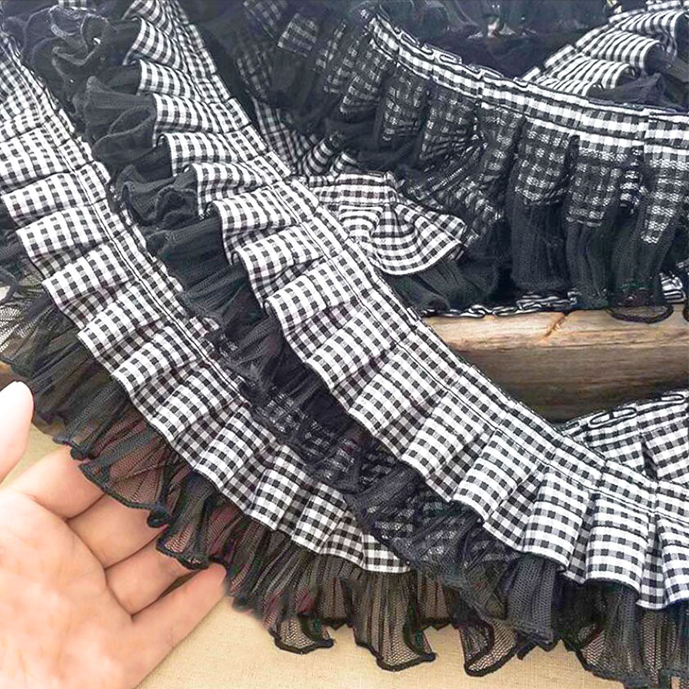 7CM Wide Plaid Pleated Cloth T - đánh giá và giá Textile And Sewing Supply