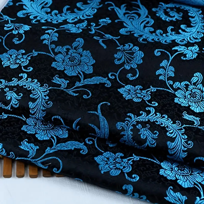 3D Blue Phoenix Tail Brocade F - đánh giá và giá Sewing Garments