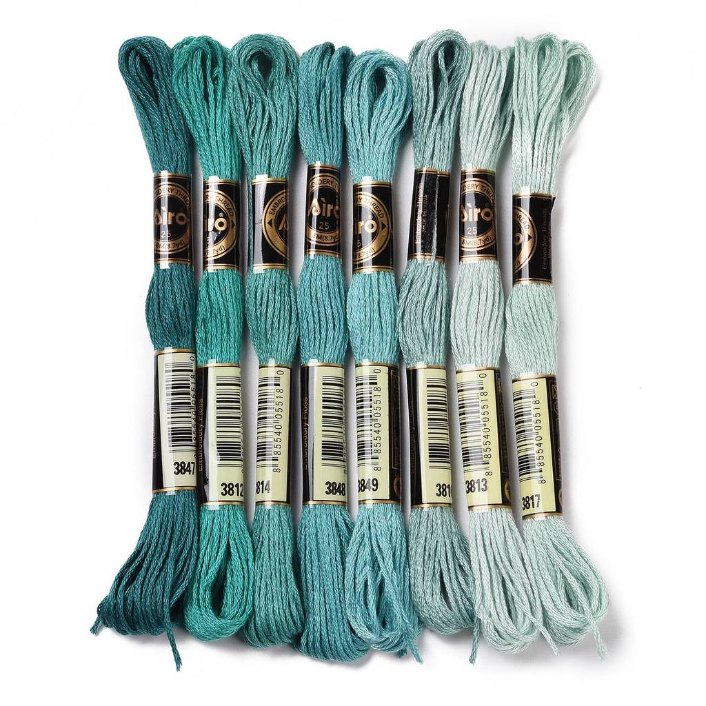 1Set 8 Skeins 0.5mm 6-Ply Poly - đánh giá và giá Embroidery Floss Thread